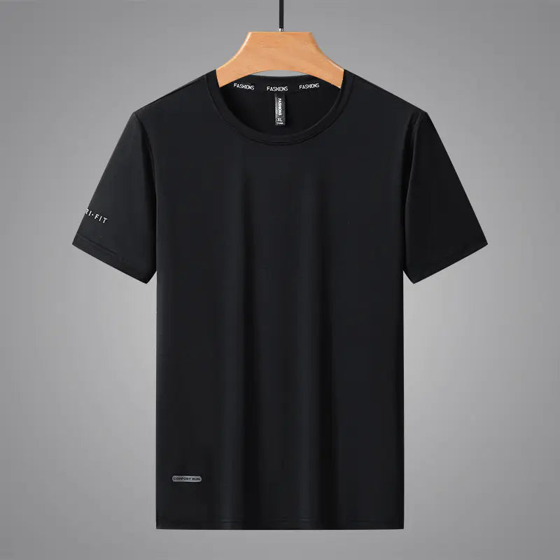 Men's Summer Thin Ice Silk Short Sleeve T-Shirt