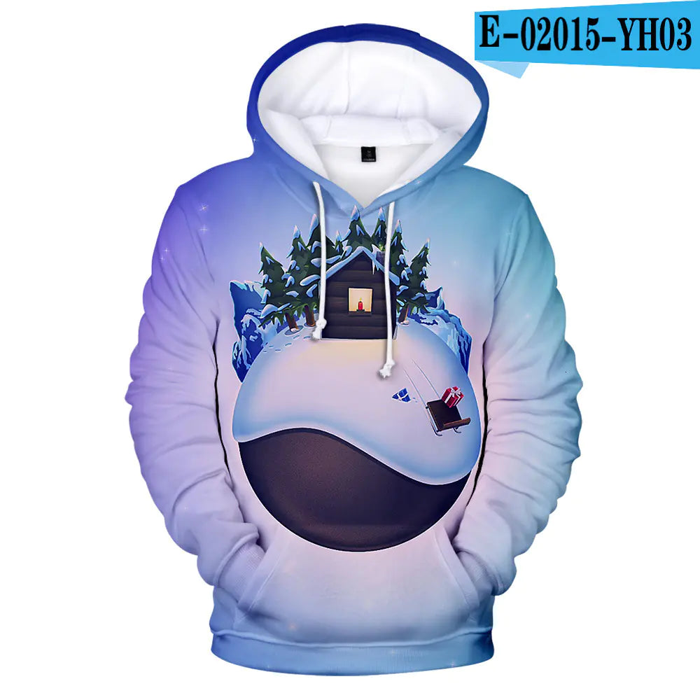3D Printed Hoodie for Men and Women - Christmas Design