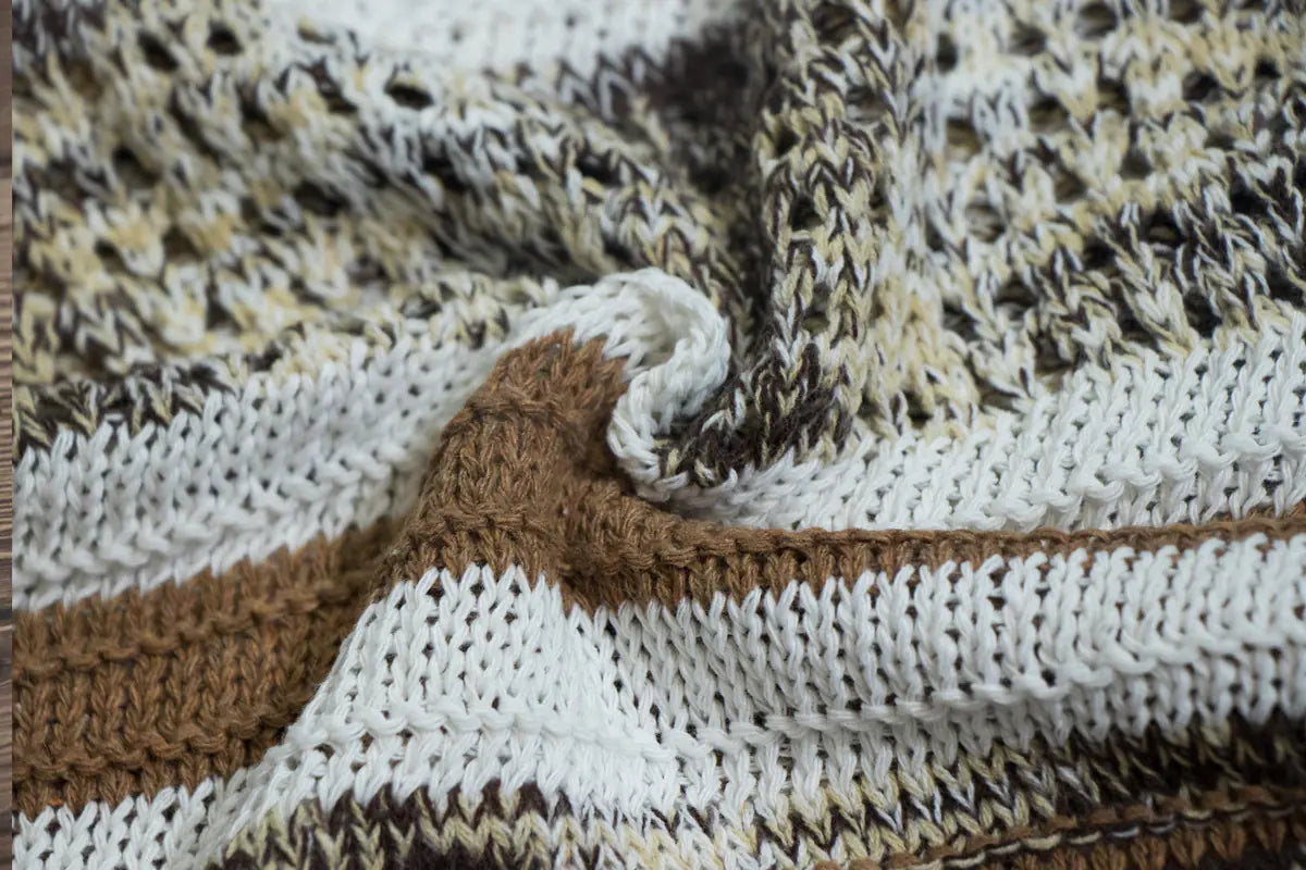 Women's Floral Knit Sweater - Loose Hollow Design