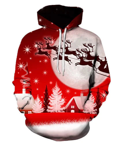 3D Printed Hoodie for Men and Women - Christmas Design