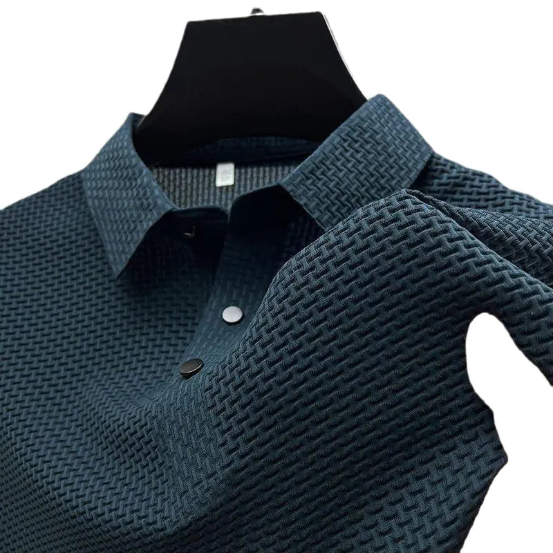 Men's Ice Silk Short Sleeve Polo Shirt - Summer Style